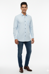 Solid Color Casual Shirts for Men |Skyblue
