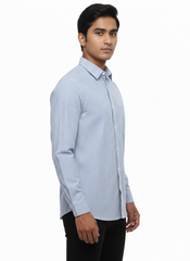 Striped Color Casual Shirts for Men | Blue