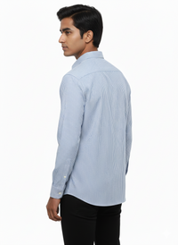Striped Color Casual Shirts for Men | Blue 251091853