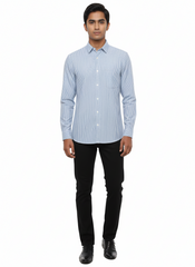 Striped Color Casual Shirts for Men | Blue