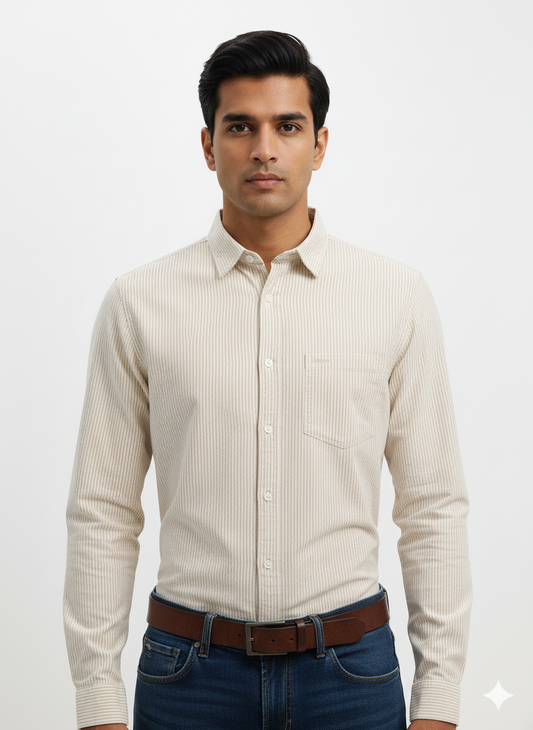 Striped Color Casual Shirts for Men | Fawn