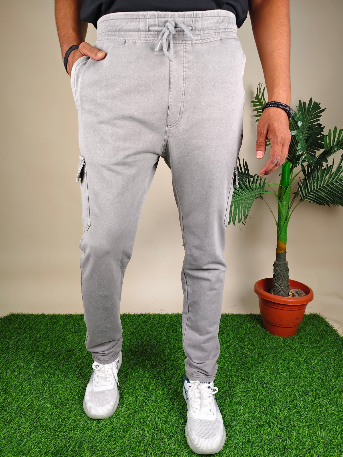 Mens  Lgrey Colour Sulphur Plain Trackpant – Stylish & Comfortable