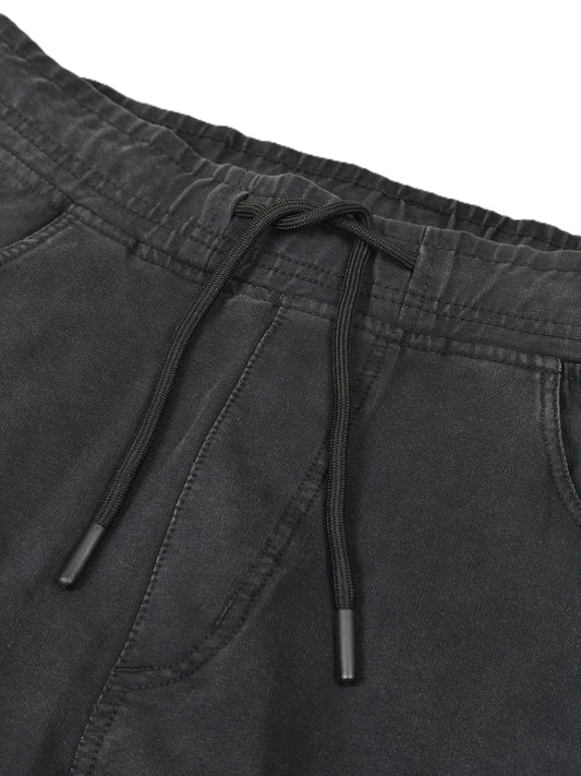 Mens  Black Colour Sulphur Plain Trackpant – Stylish & Comfortable