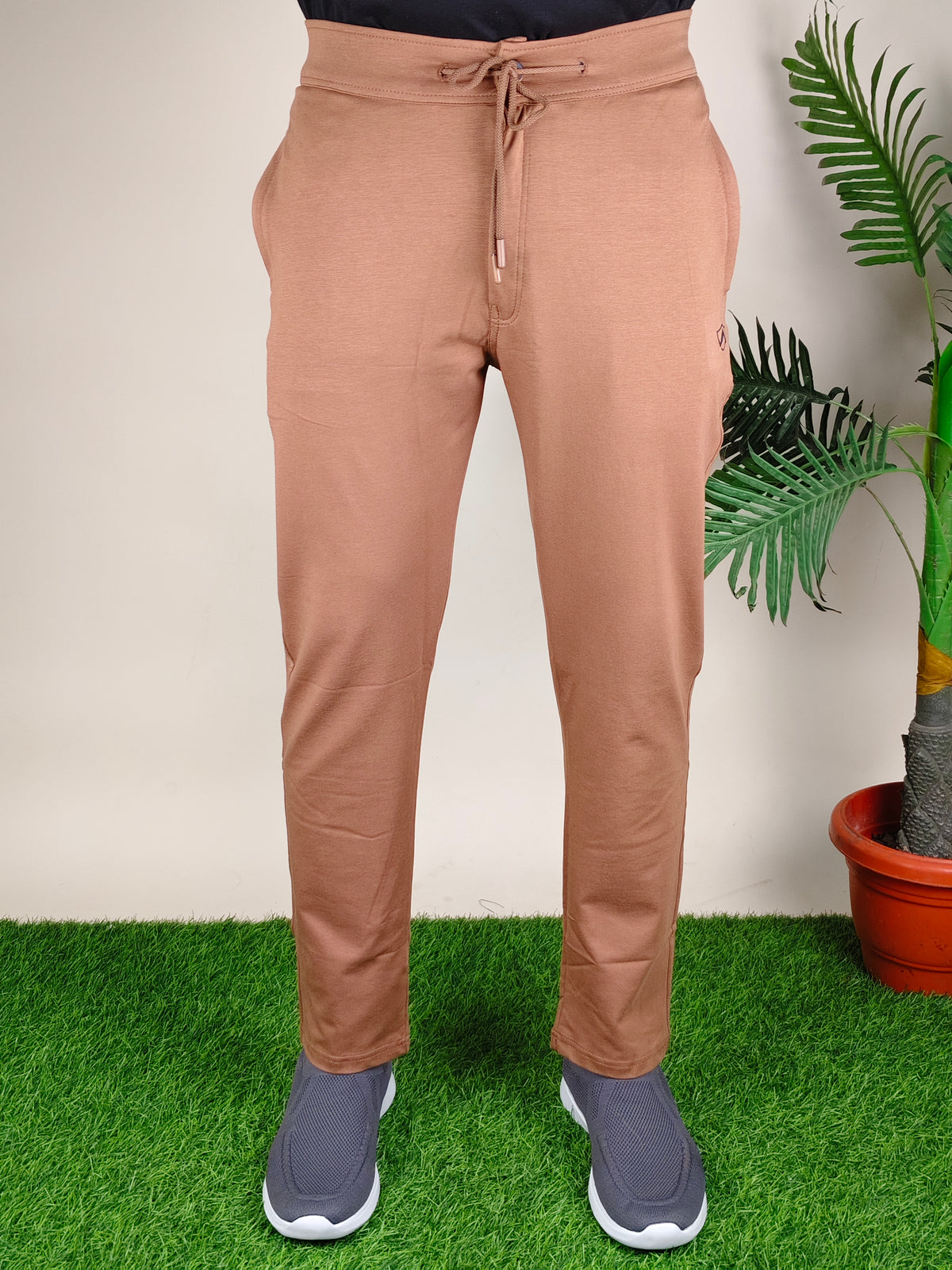 Solid Brown Trackpants for Men – Premium Quality & Lycra Fabric
