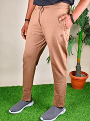 Solid Brown Trackpants for Men – Premium Quality & Lycra Fabric