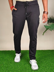 Solid Black Trackpants for Men – Premium Quality & Lycra Fabric
