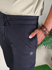 Solid Black Trackpants for Men – Premium Quality & Lycra Fabric