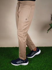 Solid Cream Trackpants for Men – Premium Quality & Lycra Fabric