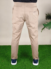 Solid Cream Trackpants for Men – Premium Quality & Lycra Fabric