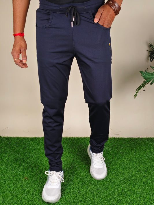 Mens Navy blue Colour Lycra Trackpant – Stylish & Comfortable