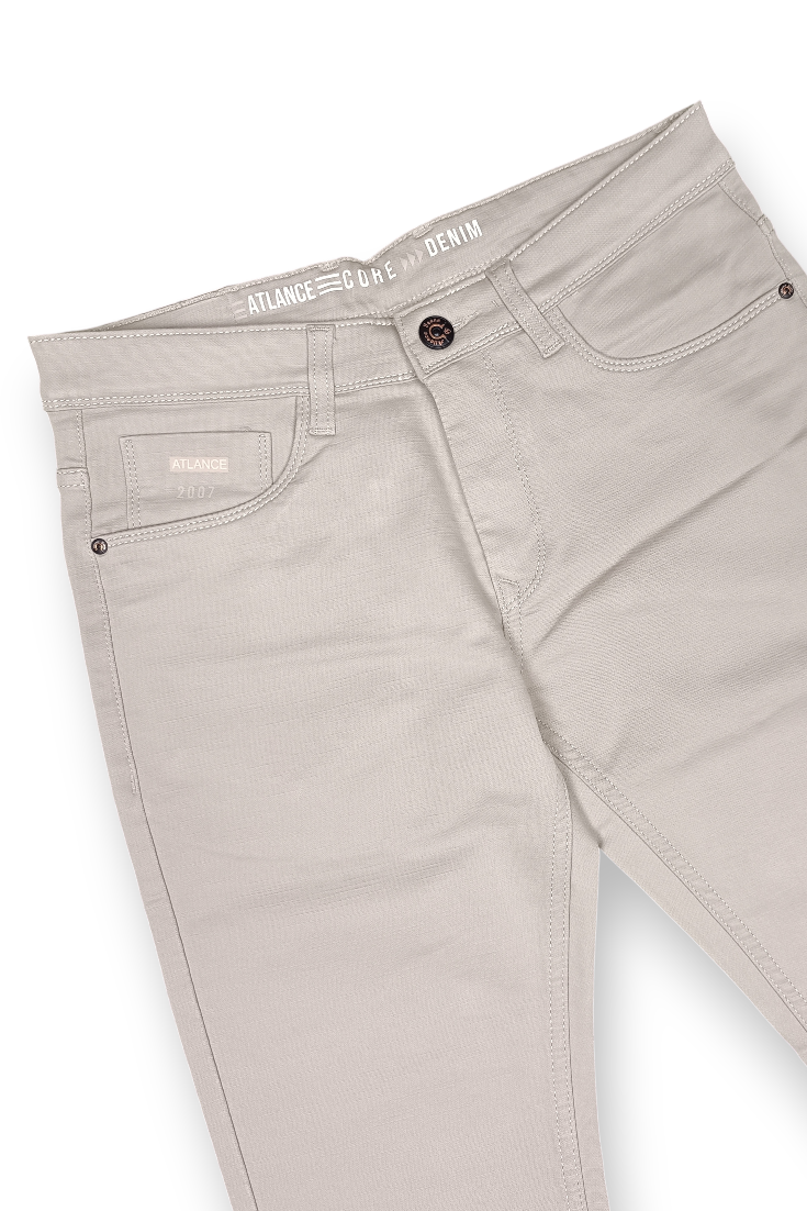 Men Cream Jeans - Comfortable Stretch Pant AT-JEANS 251184054