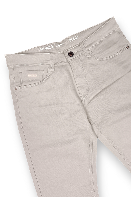 Men Cream Jeans - Comfortable Stretch Pant AT-JEANS 251184054