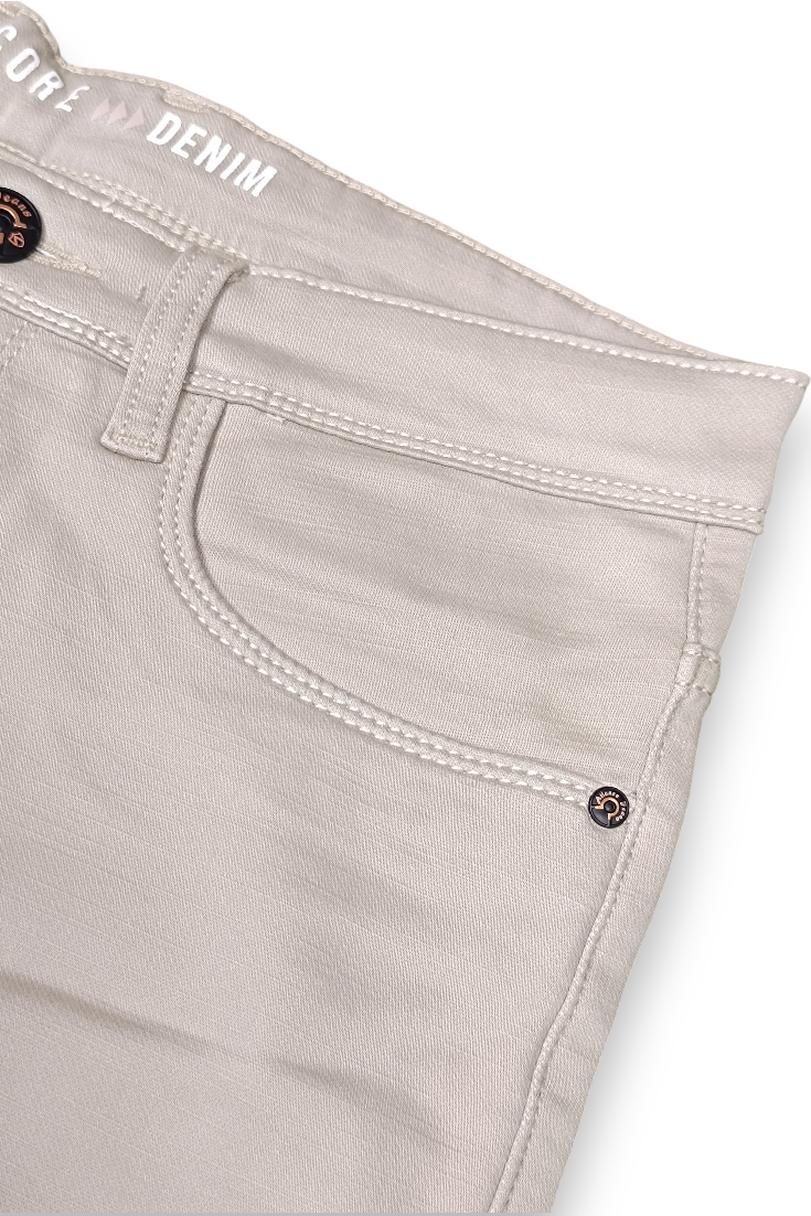 Men Cream Jeans - Comfortable Stretch Pant AT-JEANS 251184054