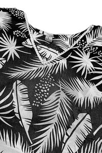Women Black & White Tropical Print Kurta Set 251228643