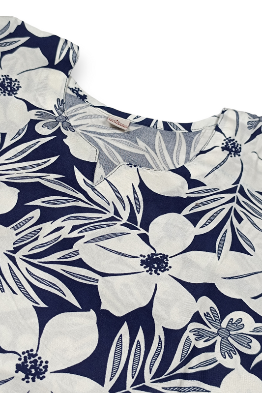 Ladies NBlue & White Floral Print Co-ord Set-CR-251227690