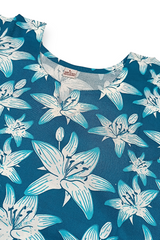 Ladies Pblue & white Floral Print Co-CRord Set-CR-251227900