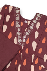 Women Floral Pure Cotton Kurta, Churidar & Dupatta Set-Maroon-261014108