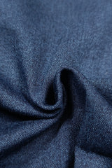 Men Casual Dark Blue Denim Shirt – Modern Stylish Fit 261055466