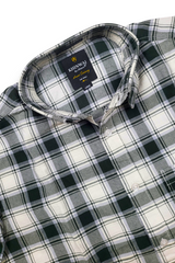 Green White Check Shirt for Men | Casual Fit