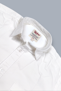 Men Solid White Premium Cotton Long Sleeve Shirt GIZA