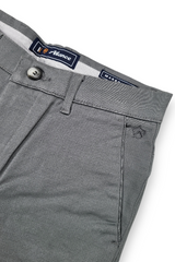 Men Grey Textured Narrow Fit Structure Pants for Men | Office & Casual Wear 5129