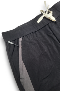 Men Casual & Gym Wear Track Pants – Black Slim Fit with Side Zipper 106
