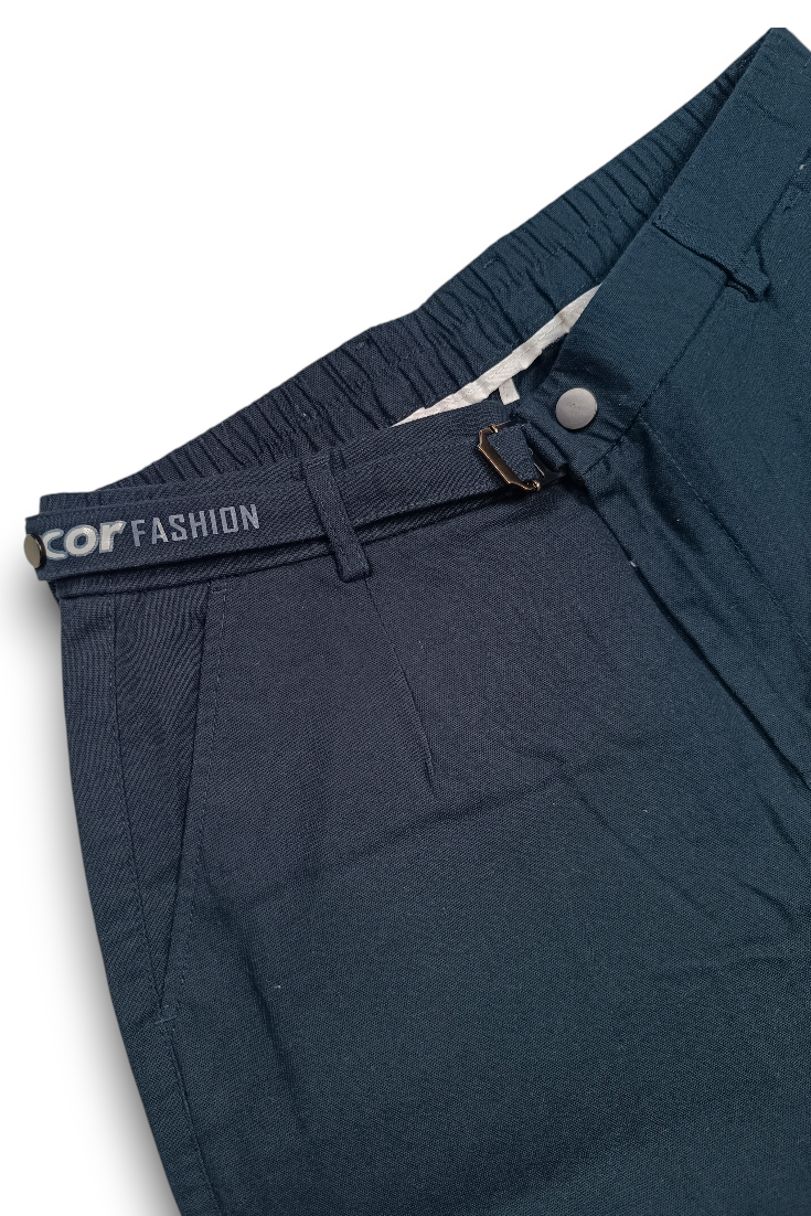 Men Narrow Fit Linen Pants – Navy Blue Comfortable Casual Pants 107