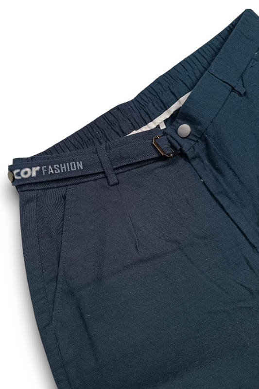 Men Narrow Fit Linen Pants – Navy Blue Comfortable Casual Pants