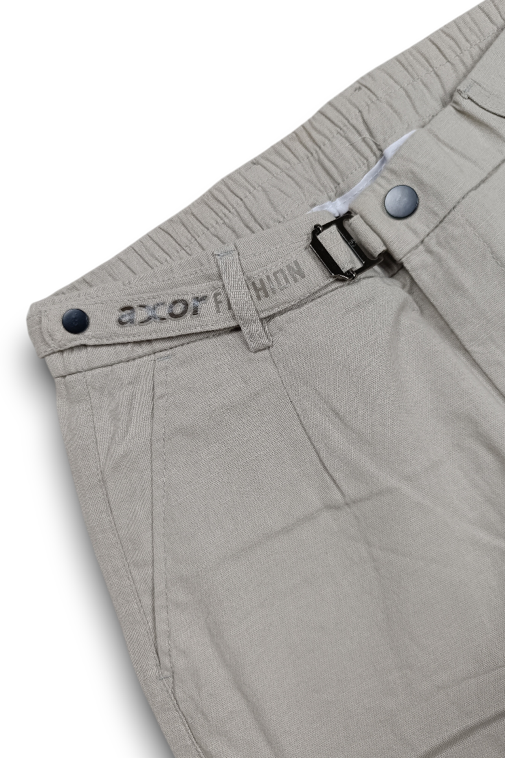 Men Narrow Fit Linen Pants – Light Grey Comfortable Casual Pants 107