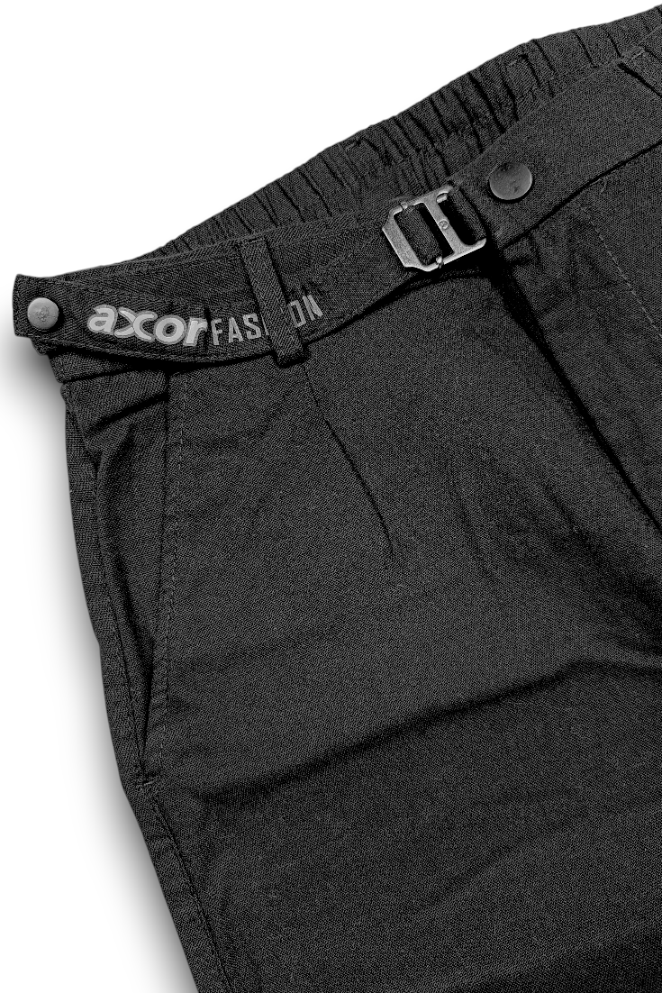 Men Narrow Fit Linen Pants – Black Comfortable Casual Pants 107