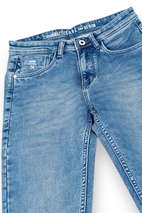 Skyblue Ankle Fit Jeans for Men Denim Wash KJ-0142