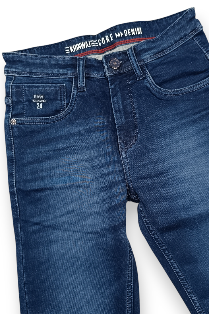 Fade Blue Ankle Fit Jeans for Men Denim Wash KJ-0142