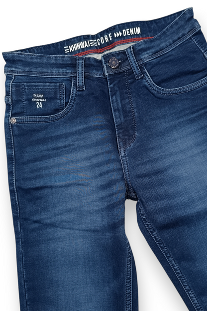 Fade Blue Ankle Fit Jeans for Men Denim Wash KJ-0142