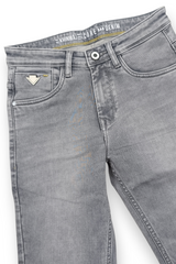 Men Light Gray Ankle Fit Jeans - Slim  Denim Jeans