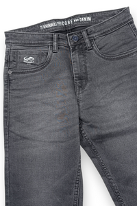 Men Grey Ankle Fit Denim Jeans Daily Wear | KHIANKF08