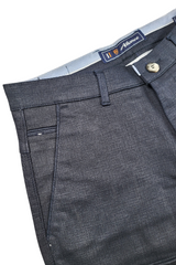 Men Structure Navy Blue Slim-Fit Casual & Formal Pants 5124
