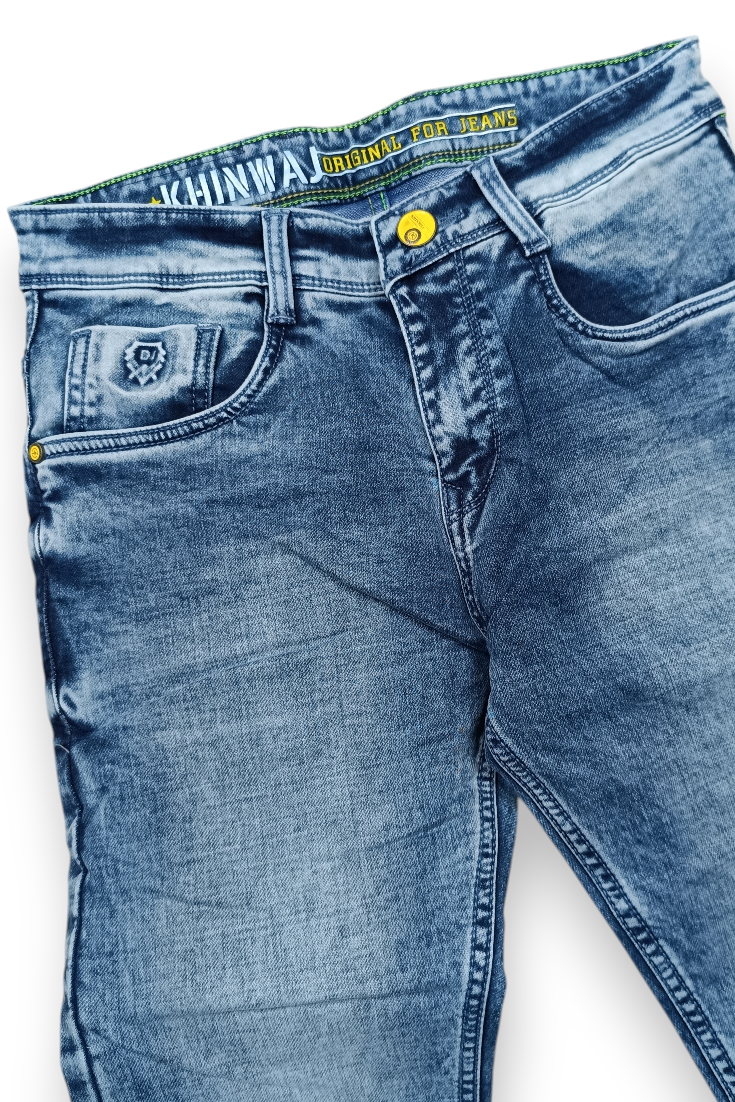 Men Blue Ankle Fit Jeans | Premium Denim JCK-96