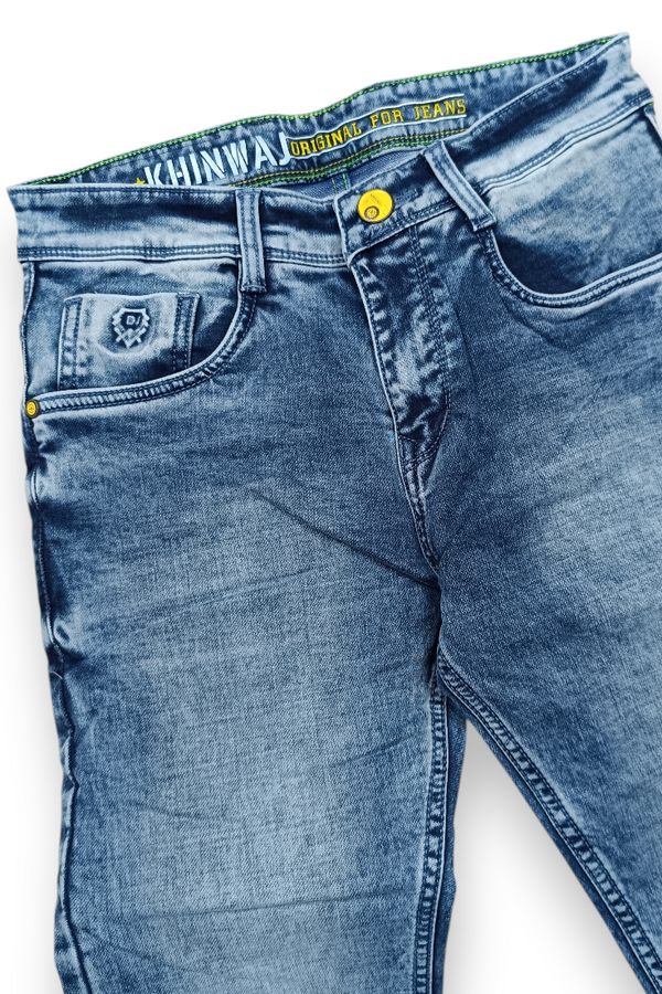 Men Blue Ankle Fit Jeans | Premium Denim JCK-96