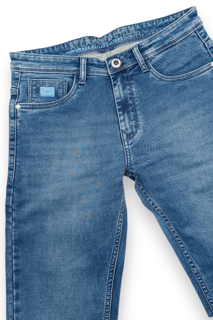 Men Skyblue Narrow Fit Denim Jeans