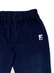 Stylish & Stretchable Denim Trackpant for Men – Dark Blue with Drawstring Waist