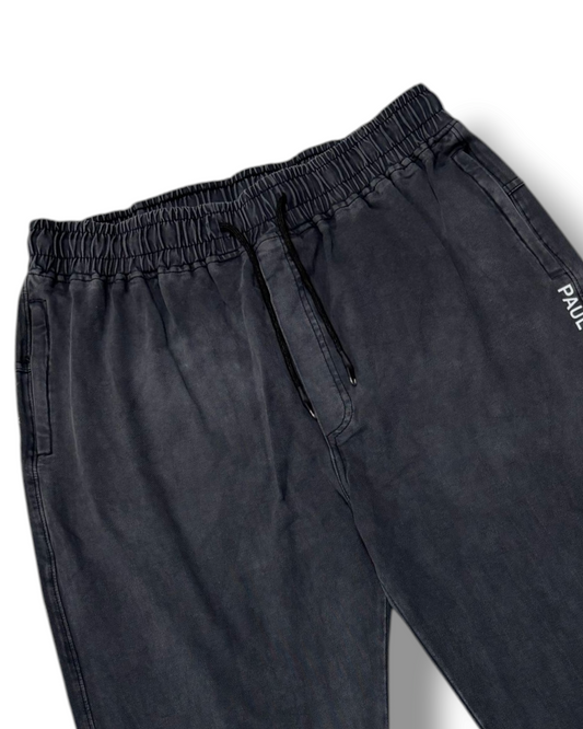 Stylish & Stretchable Sulphur Trackpant for Men – Carbon black with Drawstring Waist