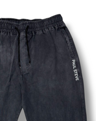 Stylish & Stretchable Sulphur Trackpant for Men – Carbon black with Drawstring Waist