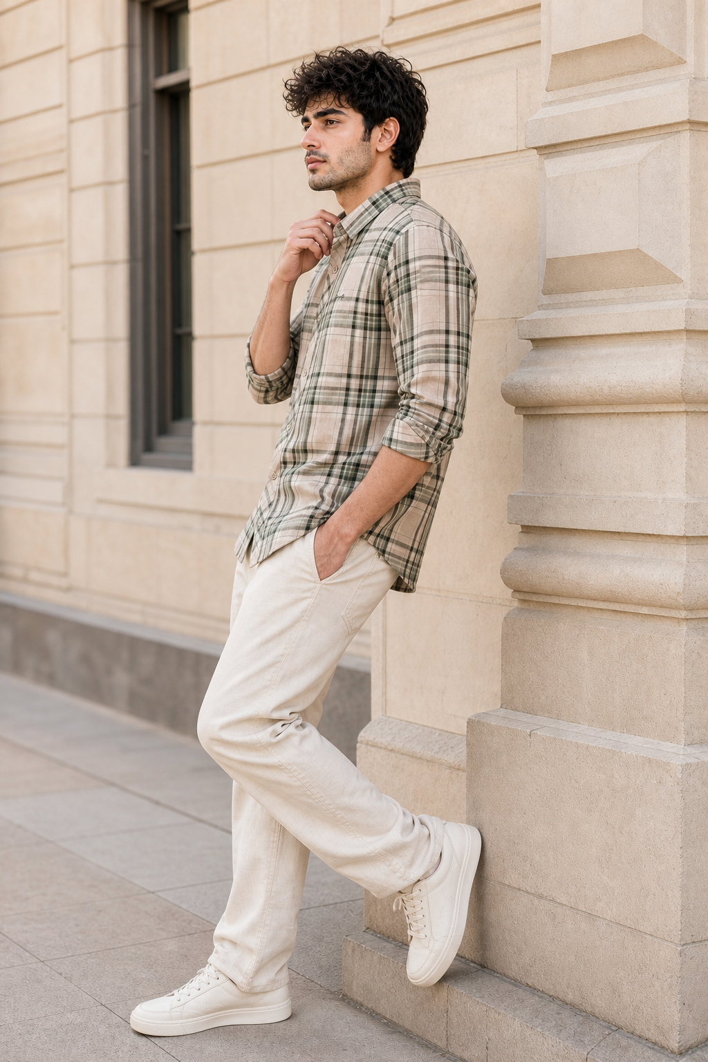 Men Pista Tartan Checks Shirt | Full Sleeve Slim Fit 2004-R