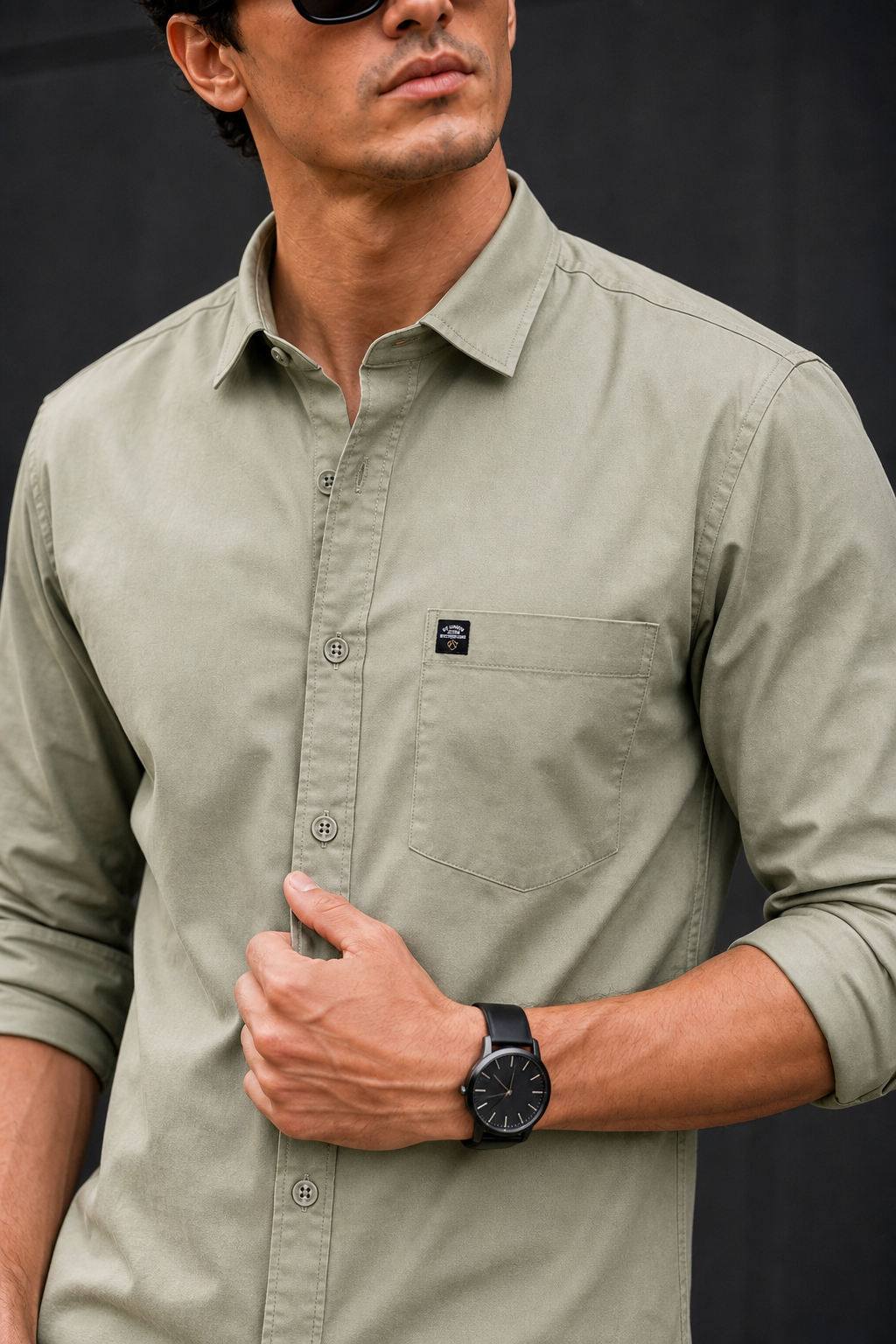 Men Pista Solid Casual Shirt | Full Sleeve Shirt JK-455