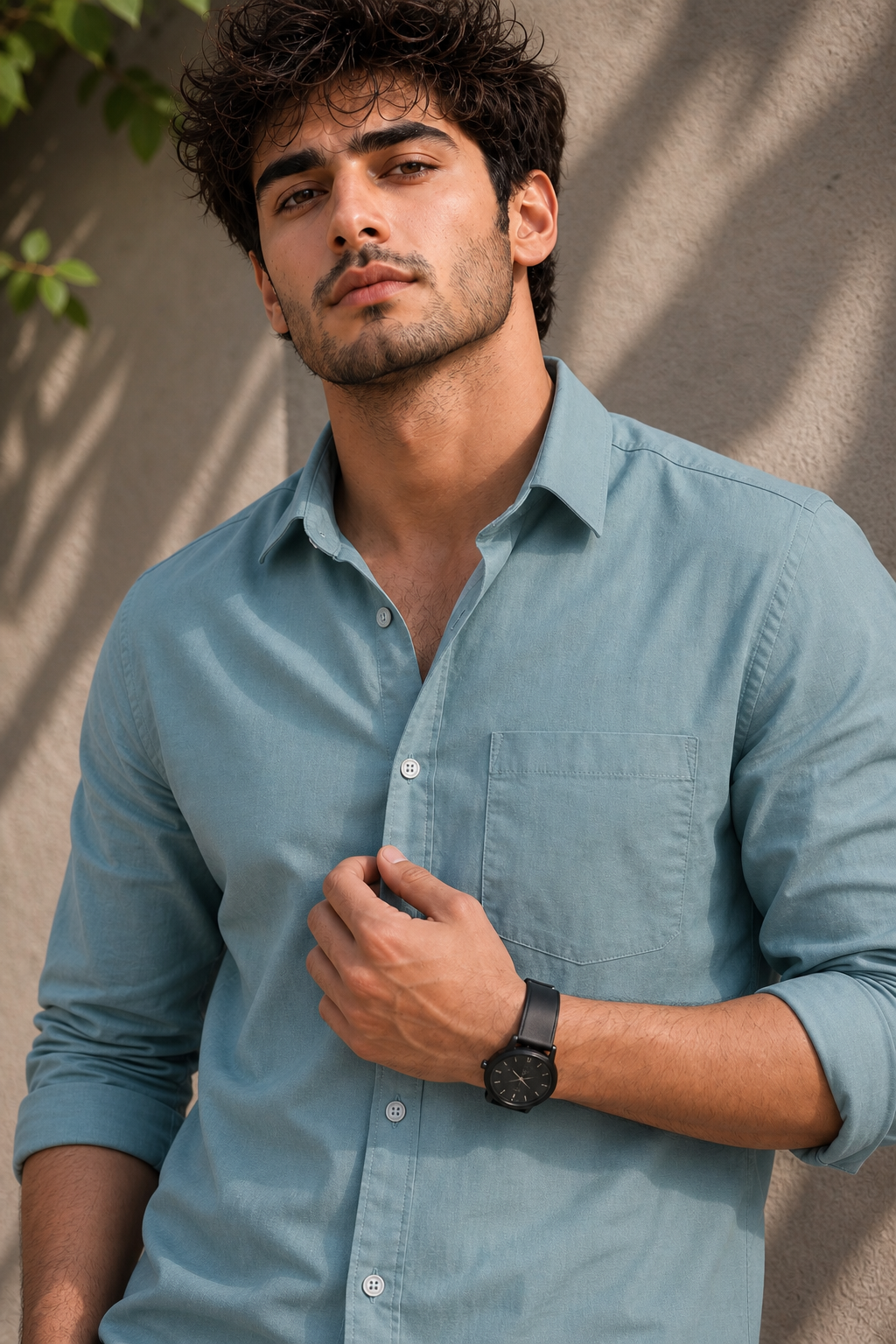 Men Solid Pista Premium Cotton Long Sleeve Shirt GIZA