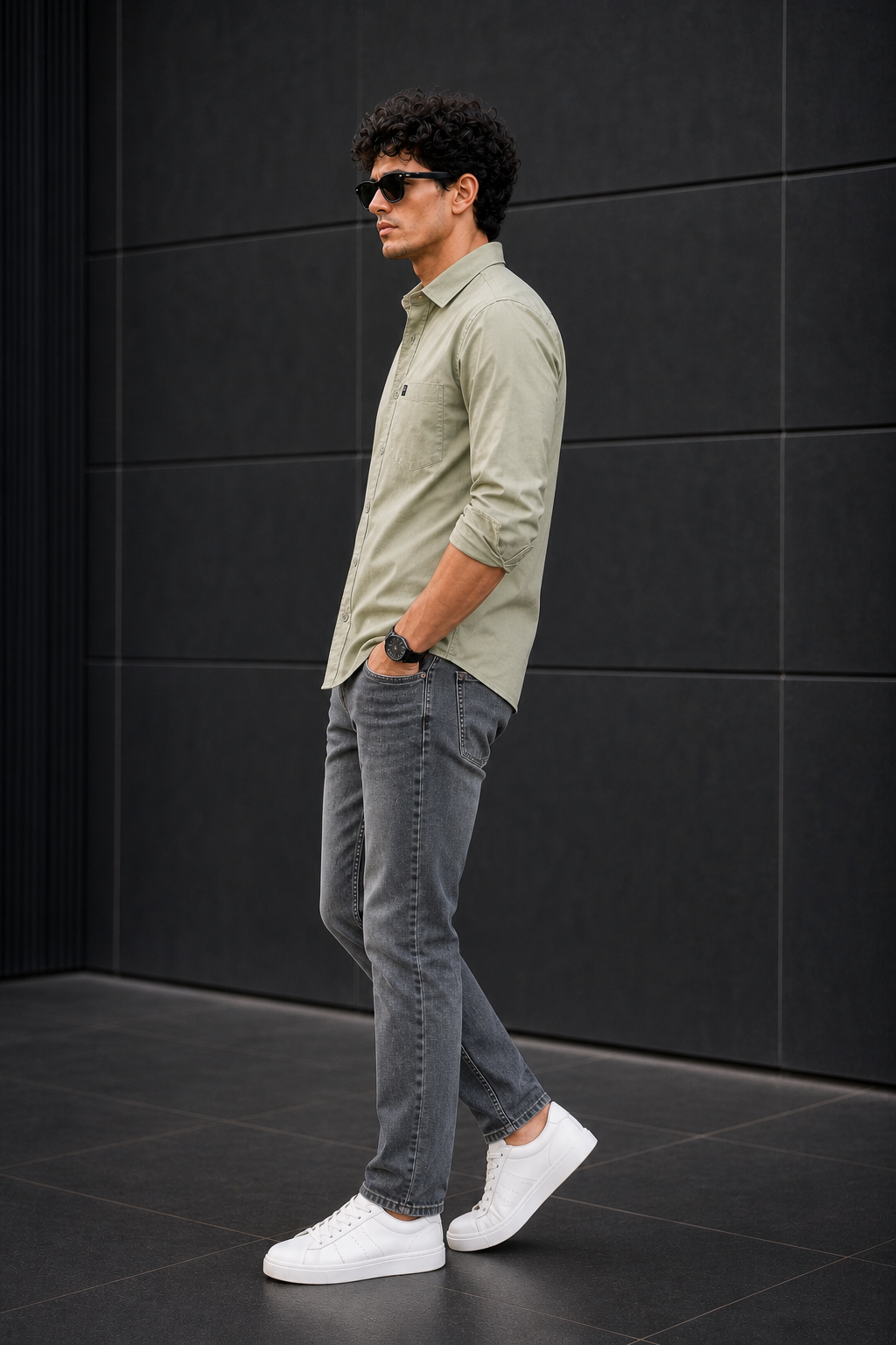 Men Pista Solid Casual Shirt | Full Sleeve Shirt JK-455