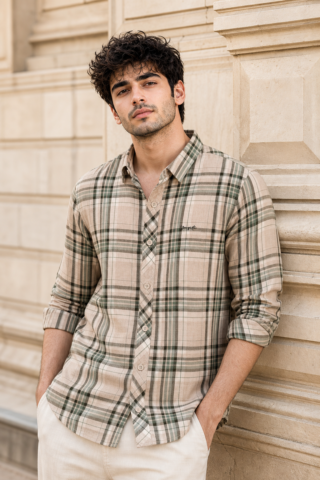 Men Pista Tartan Checks Shirt | Full Sleeve Slim Fit 2004-R