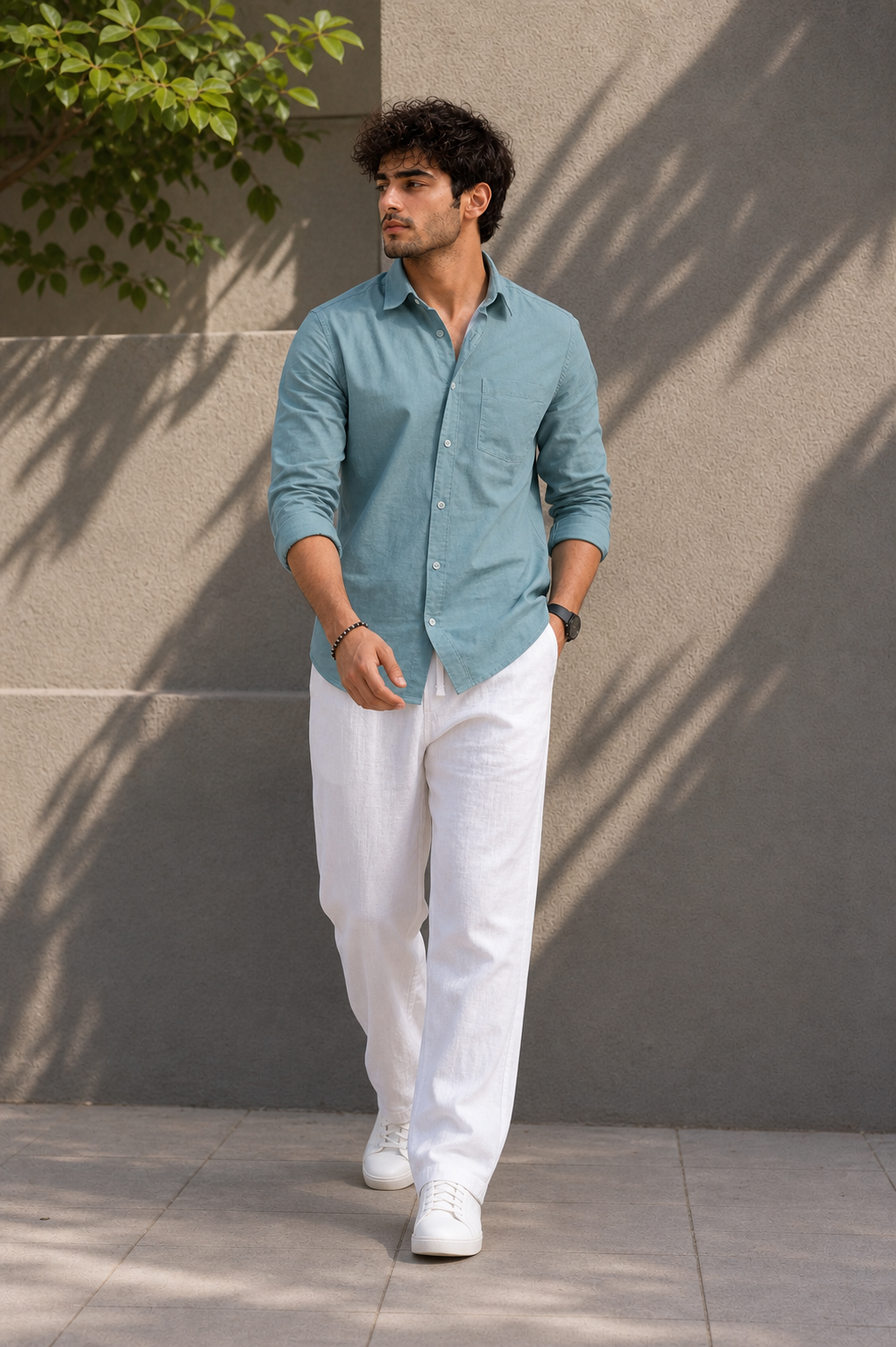 Men Solid Pista Premium Cotton Long Sleeve Shirt GIZA