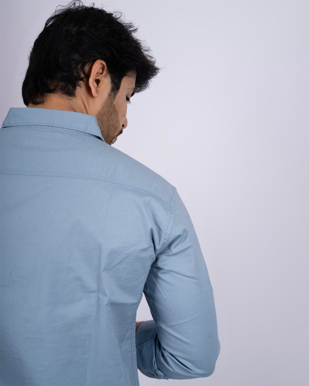 GREY COLOR PLAIN CASUAL SHIRT