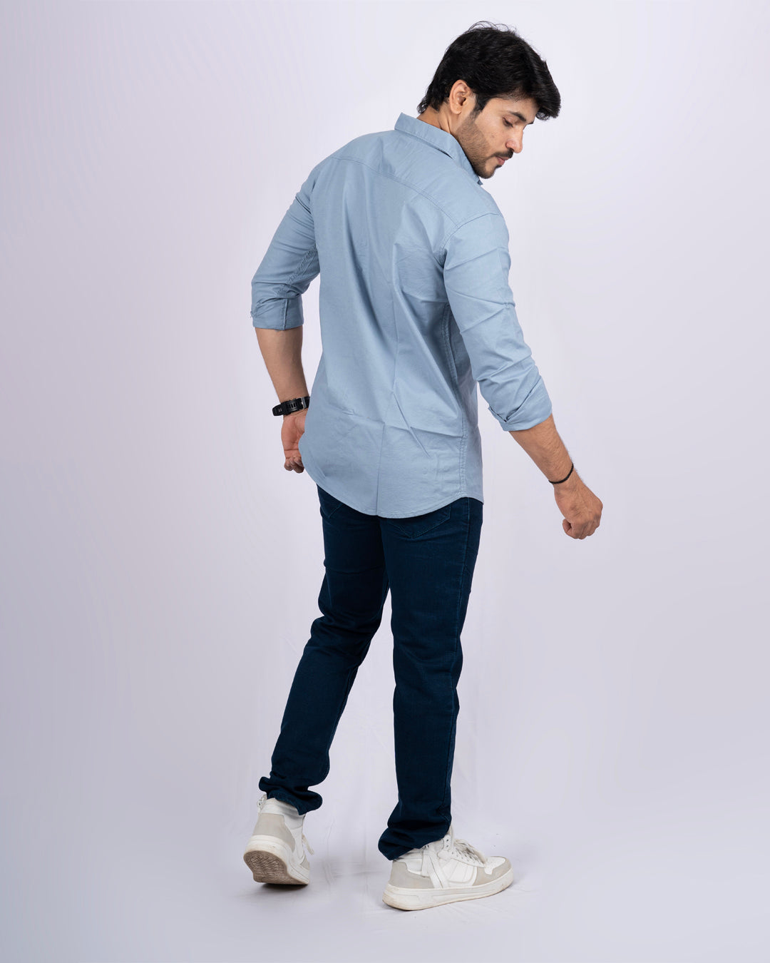 GREY COLOR PLAIN CASUAL SHIRT